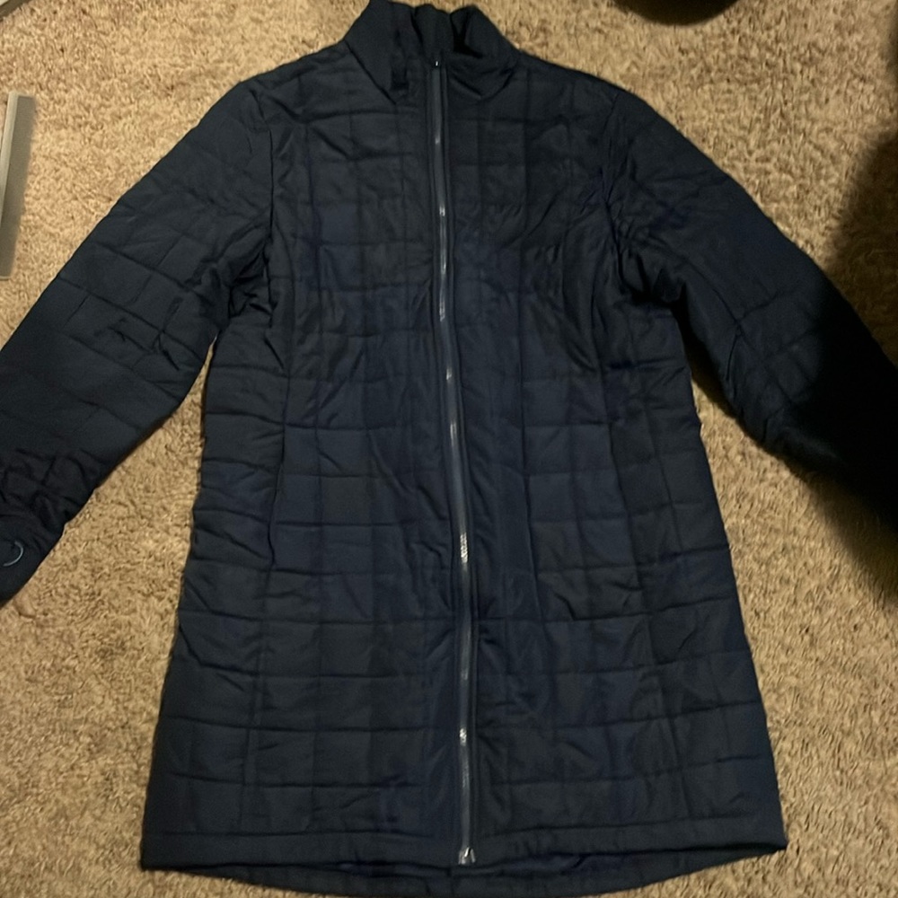 Blue long puffy jacket, medium